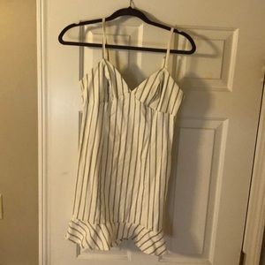 White black striped dress